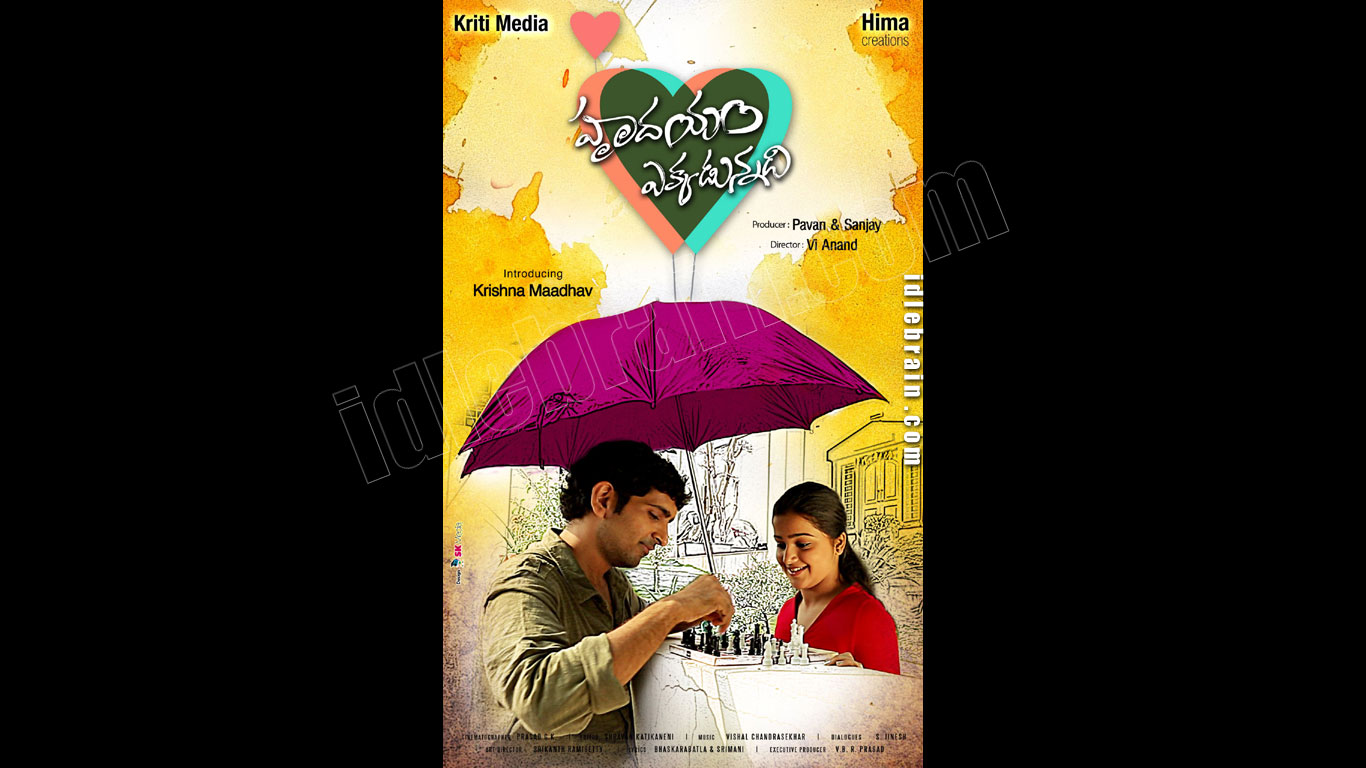 Hrudhayam Ekkadunnadi  wallpapers - Telugu cinema posters -   Krishna Maadhav